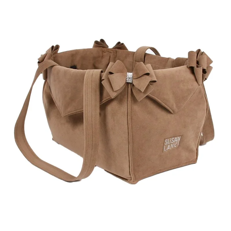 Pet cotton clothesFawn Double Nouveau Bow Luxury Dog Carrier
