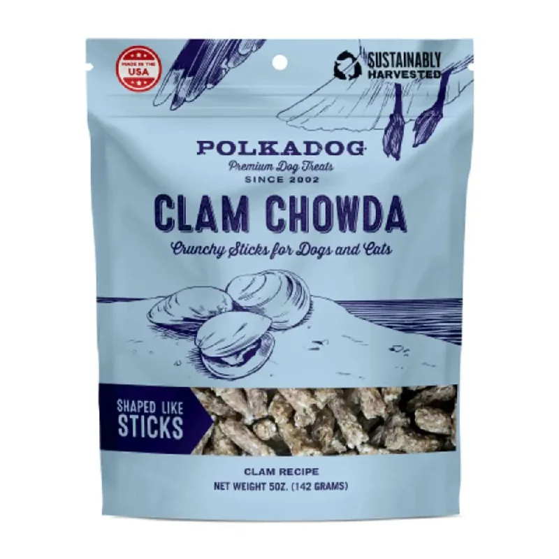 - Winter warm clothes for short-haired dogsPolka Dog Clam Chowda Dog & Cat Treats 5oz Bag - Winter warm clothes for short-haired dogsPolka Dog Clam Chowda Dog & Cat Treats 5oz Bag