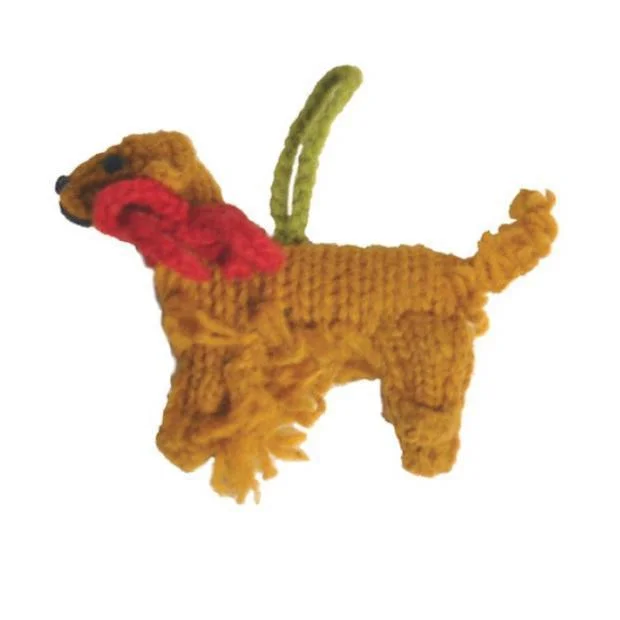 - Chinchilla cooling ice nest ceramic plateHand Knit Dog Ornament Golden Retriever