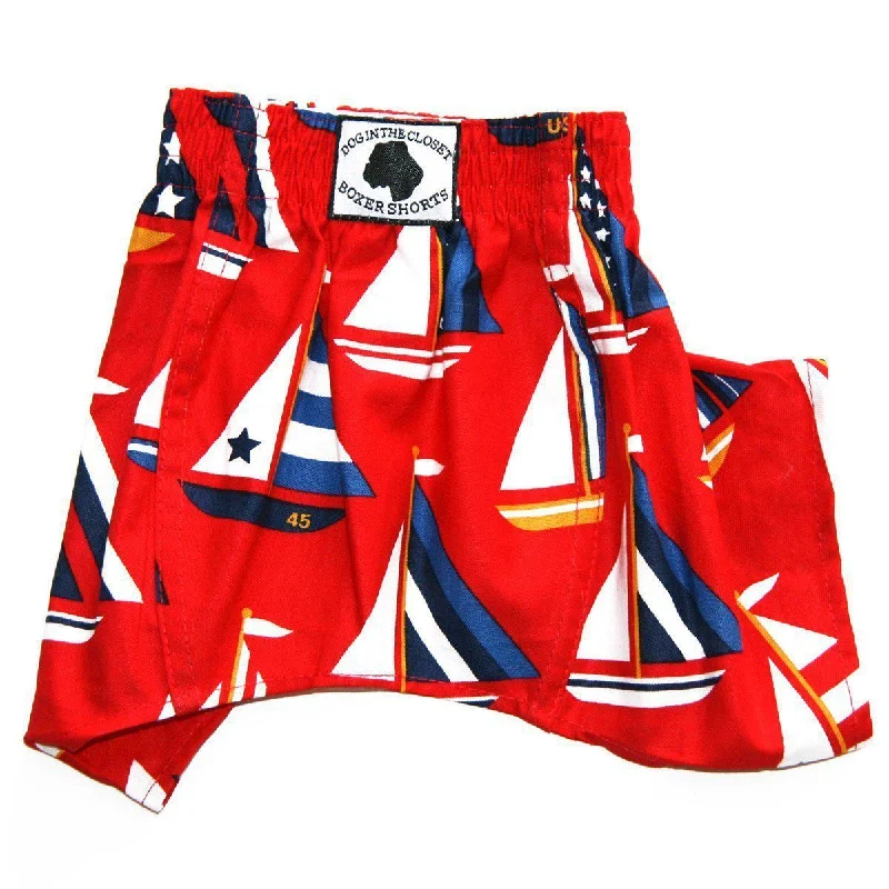 - Foldable and portable cat bagDog Boxer Shorts Sailboats