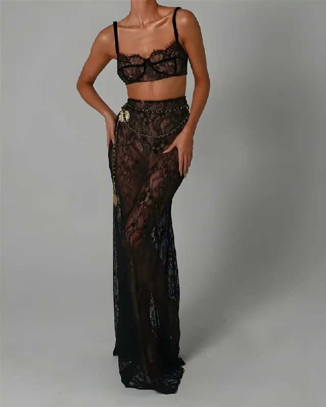 Pet ProductsSheer Lace Two Pieces Set