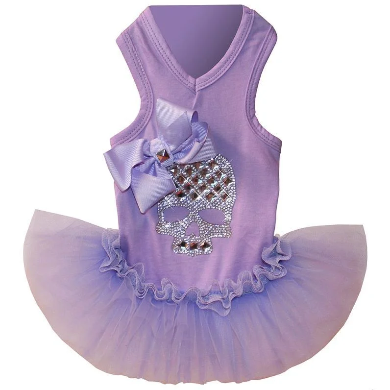 - Custom pet birthday cakeViolet Crystal Skull Tutu Dog Dress