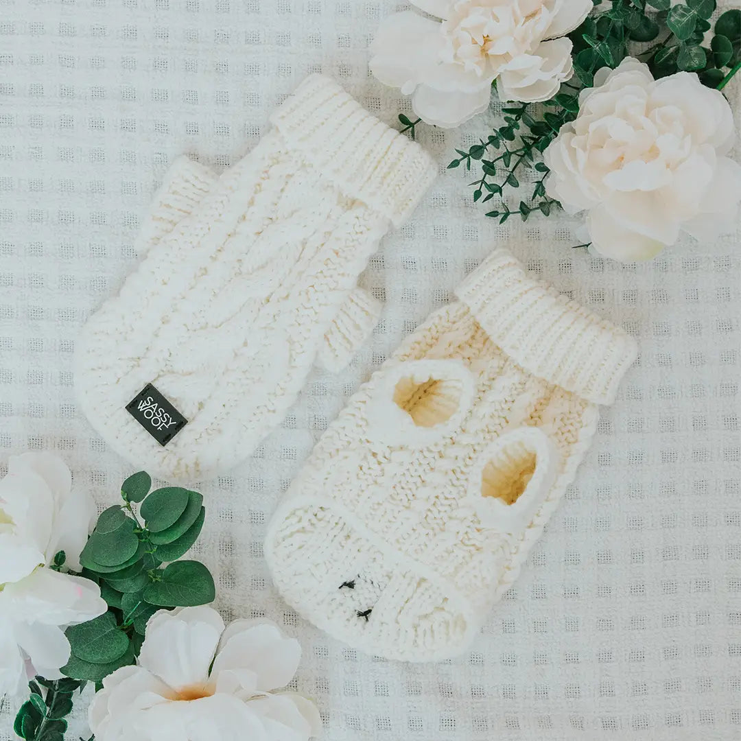 Combined with specific occasions:Cable Knit Sweater in White