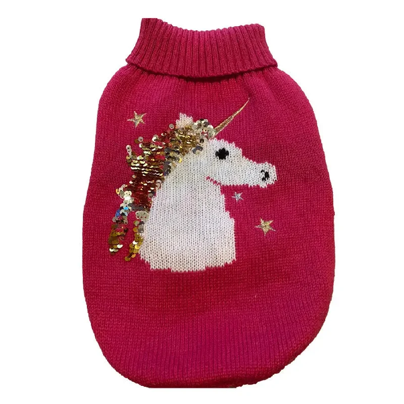 - Pet monitor with cameraFashon Pet Unicorn Sequin Dog Sweater