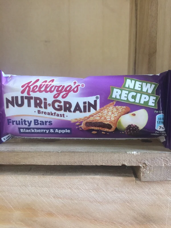 - Air box TSA certified check-inKellogg's Nutri-Grain Fruity Blackberry & Apple Breakfast Bar 37g