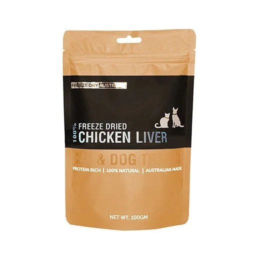    - Cat food for pregnant and nursing cats  Freeze Dry Australia Chicken Liver Natural Raw Treats for Cats and Dogs 80g