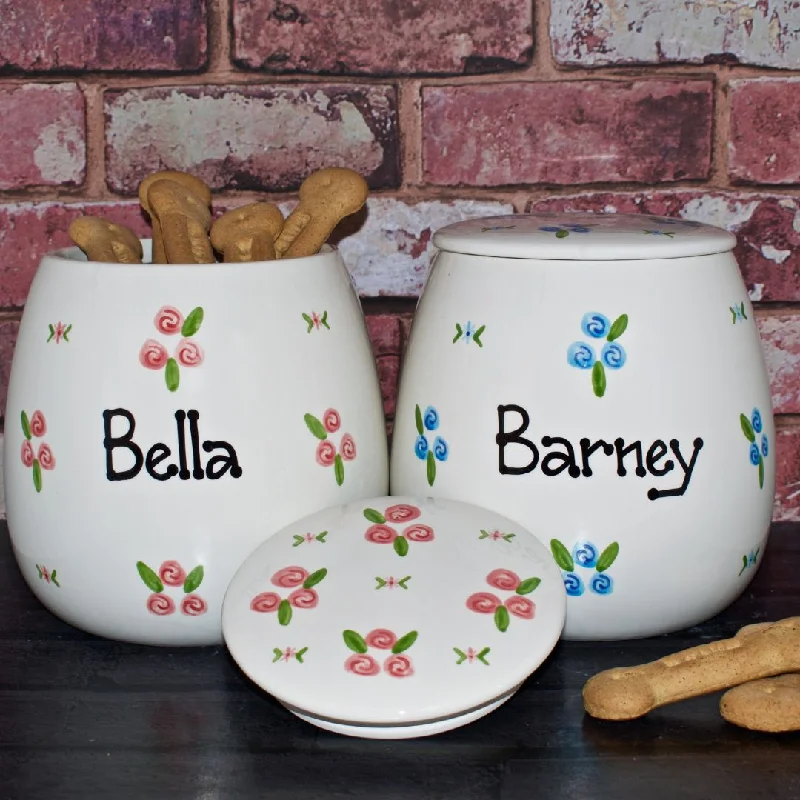 - Rabbit grass rack to prevent waste food boxPersonalised Ceramic Roses Treat Jars