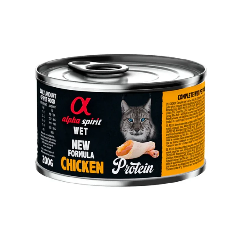  -Splash-proof food bowl AND Anti-choking slow food bowlAlpha Spirit Chicken Wet Food for Cats