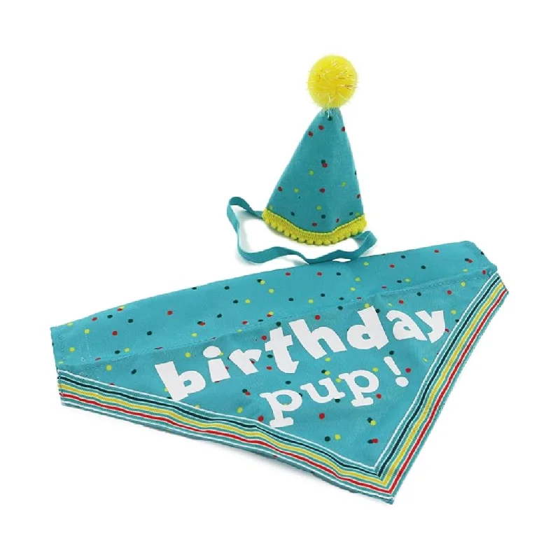 - Organic cotton dog bibsPawty Time Birthday Hat & Bandana for Pets