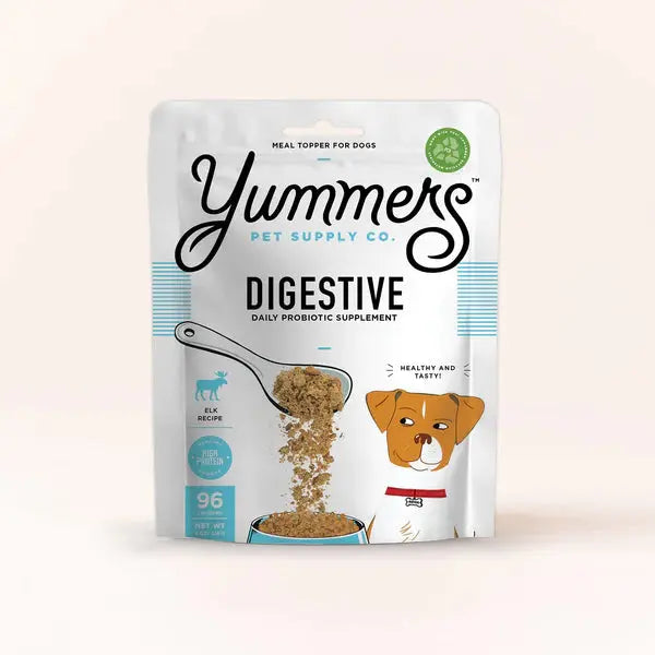 ---Yummers Digestive Aid Elk Supplement Mix in for Dogs Food Topper, 8 oz