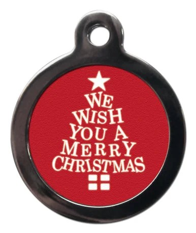 - Remote interactive pet feederWe Wish You A Merry Christmas Dog Tag