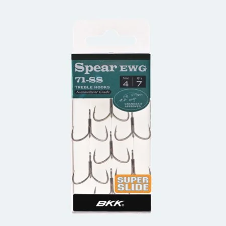 Pet ProductsBKK Spear EWG-71 SS Extra Wide Gap Treble Hook - #6 - 8 Pack