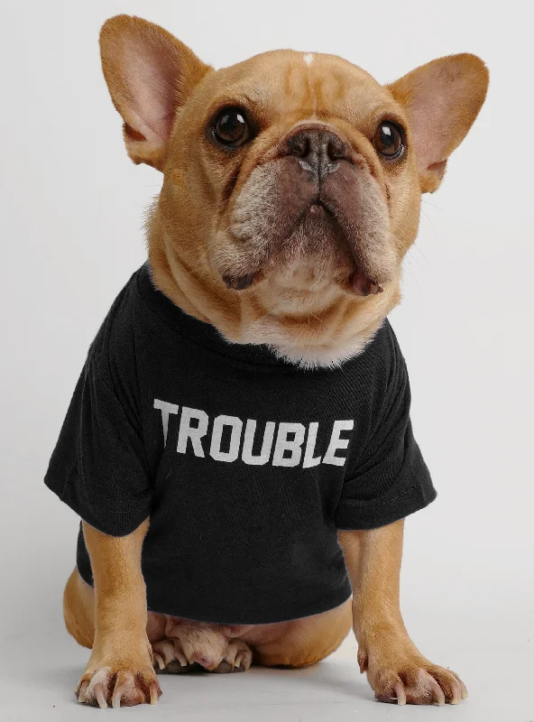 Pet cartoon pattern clothesTrouble Dog Tee