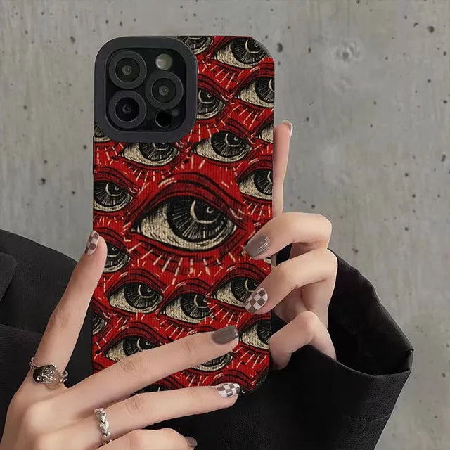 - Rabbit grass rack to prevent waste food boxDevil Eyes Phone Case