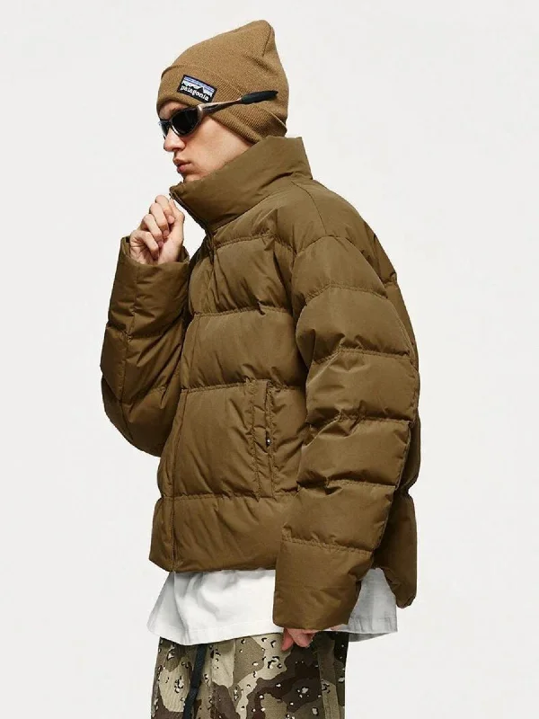 - Dog disposable foam shower gelAsymmetric Hem Zip-Up Puffer Jacket