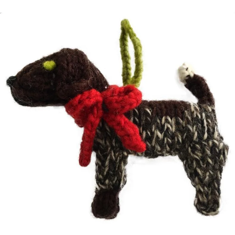 - Rabbit grass rack to prevent waste food boxHand Knit Dog Ornament German Shorthaired Pointer