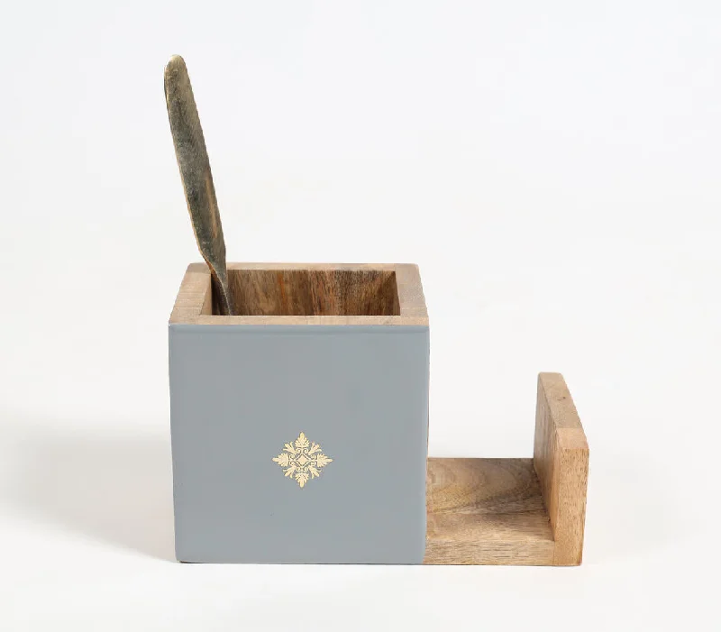 - Pet vitamin complex nutrition tabletsEnameled Mango Wood Grey Cutlery Holder
