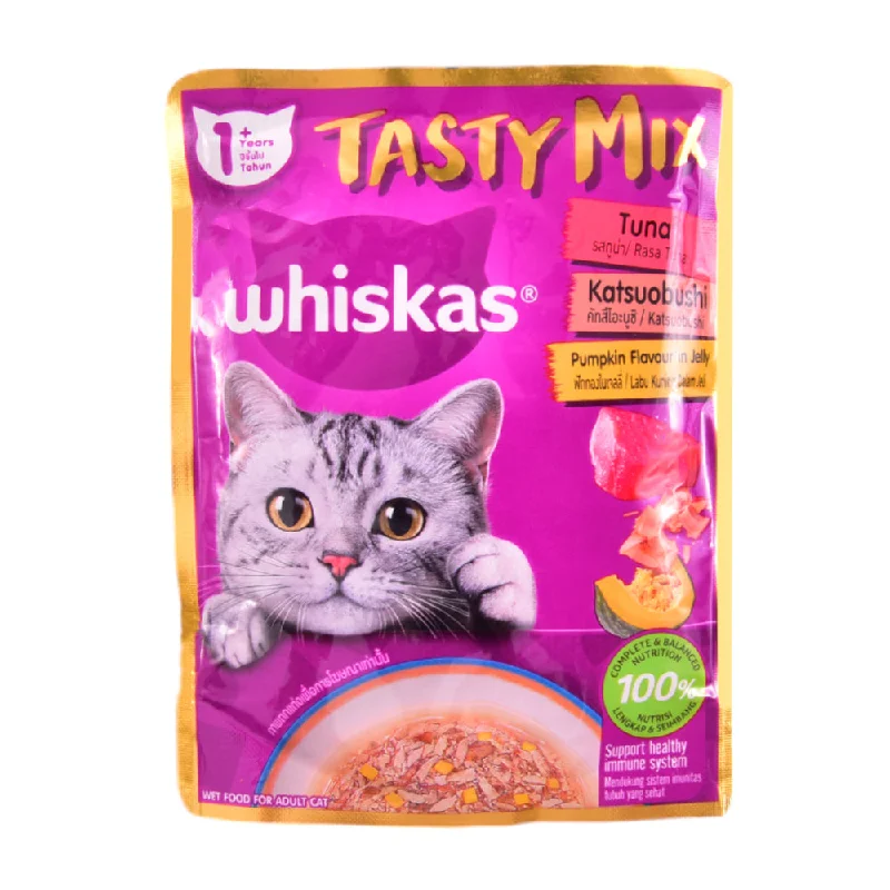 - ​​Christmas pet Christmas clothingWHISKAS CAT FOOD TASTY MIX TUNA KATSUOBUSHI & PUMPKIN 70G