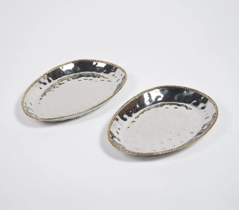 - Solid wood cat climbing frame customizedHand Beaten Silver-Toned Iron Egg-Shaped Trays (set of 2)