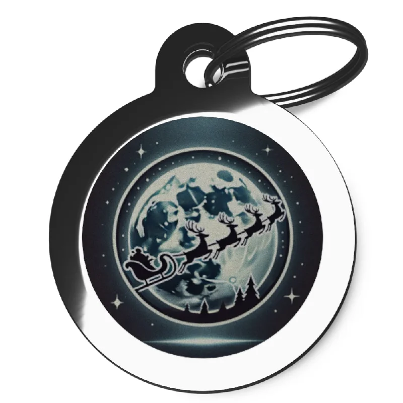 - Custom pet birthday cakeFlying Reindeer Christmas Dog Tag