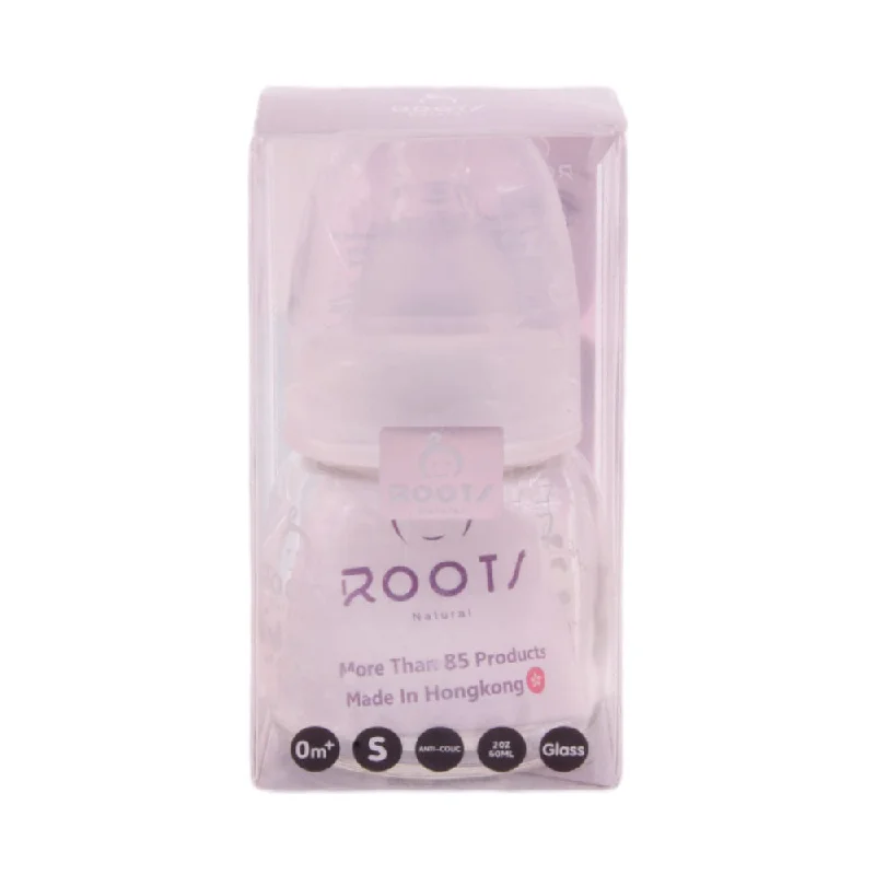  -Splash-proof food bowl AND Anti-choking slow food bowlROOTS NATURAL NEW BORN GLASS FEEDER 60 ML M04