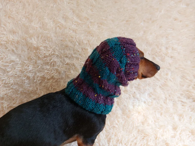 ---Alpaca Wool Snood Scarf hat For Dogs With Arans