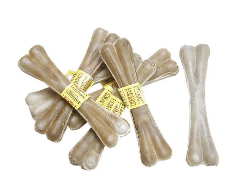    - Indoor cat food  Single Burgham CattleRanch Pressed Rawhide Bone 10 in D-6089