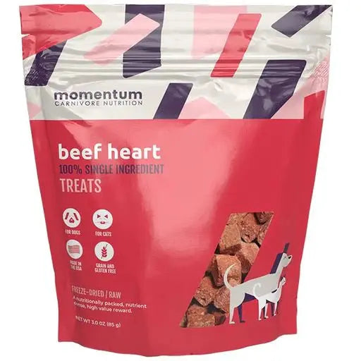 - Teething and chewing toys for puppiesMomentum Carnivore Nutrition Freeze Dried Raw Beef Hearts 3 Oz