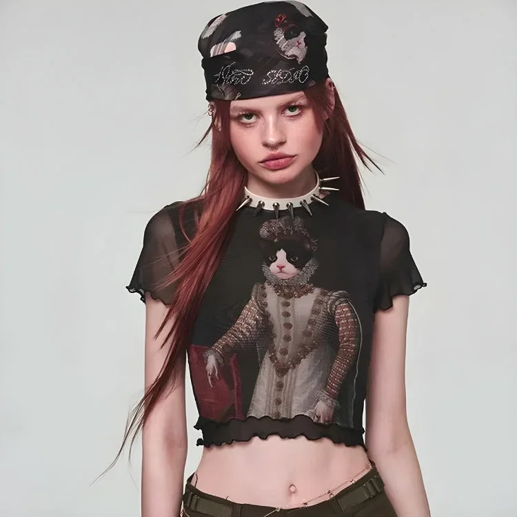  -Splash-proof food bowl AND Anti-choking slow food bowlPrincess Cat Crop Top