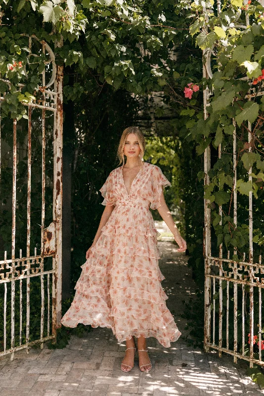- Automatic temperature adjustment cat bedWendi Ruffle Dress - Dark Peach Floral