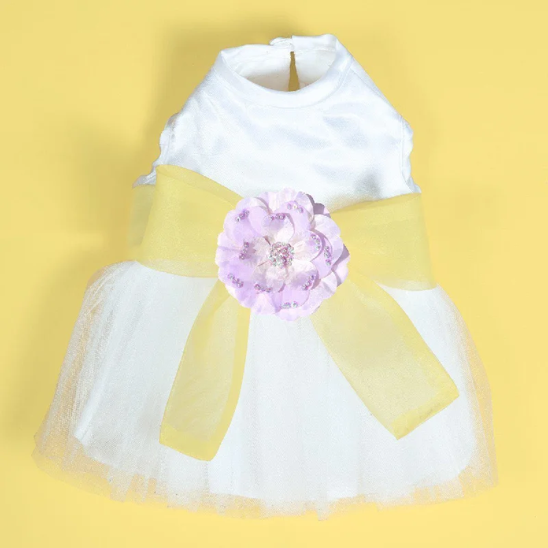 - Summer pet ice matThe Madeleine Dog Dress With Yellow Sash