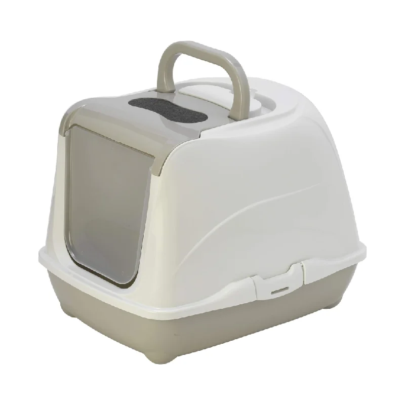 - Smart cat litter box with automatic cleaningModerna Flip Cat Jumbo Hooded Cat Litter Tray