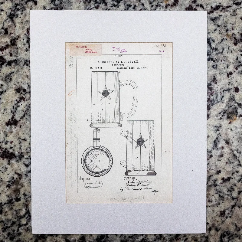 - Pet stroller can be taken on the planeBeer Mug Patent Matted Print