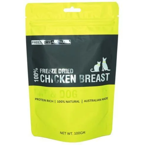    - Senior cat food  Freeze Dry Australia Chicken Breast Chunk Natural Treats for Cats and Dogs 100g