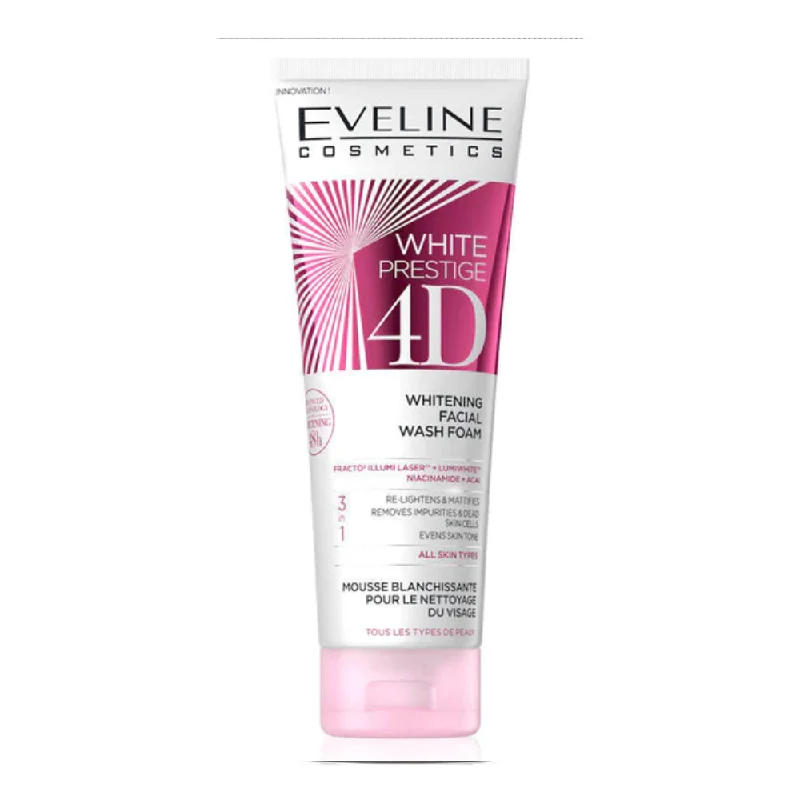 ---EVELINE WHITE PRESTIGE 4D WHITENING FACIAL WASH FOAM 100ML