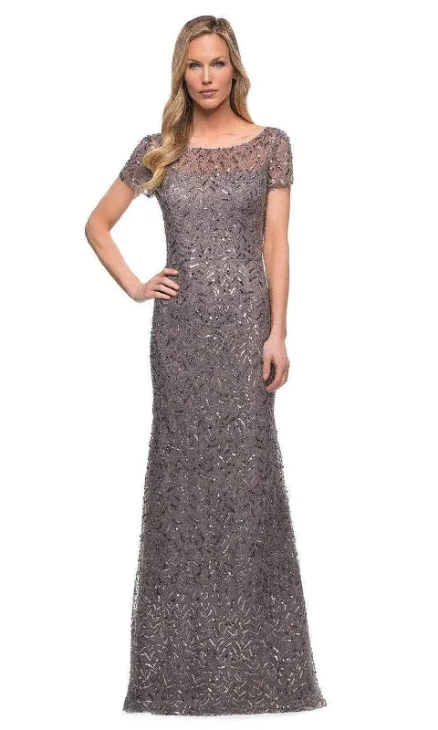 La Femme - 29910 Sequined Formal Long Mother of the Bride Dress